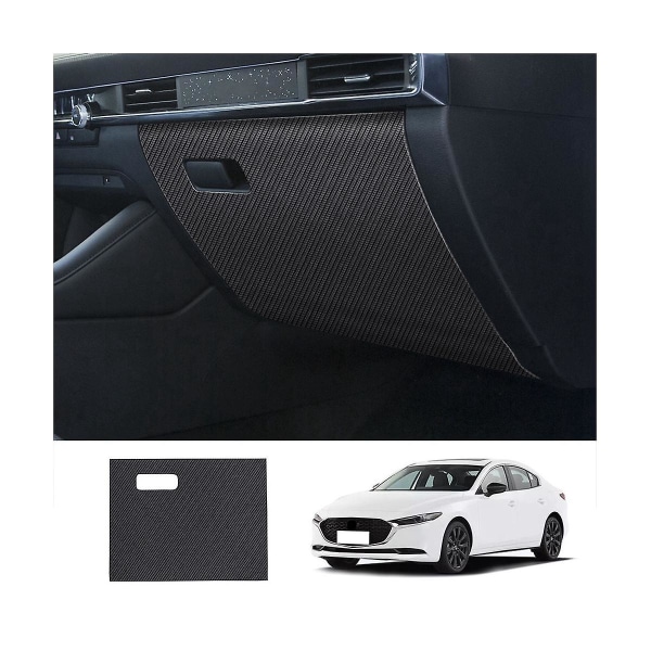 Bil Kolfiber Läder Förvaringshandskfacksskydd Pad Anti- Pad Anti-smuts Pad Mat Cover För 3 A