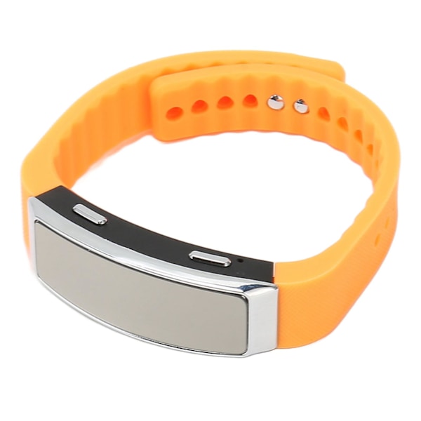 Inspelningsklocka HD Brusreducering Röstaktiverad Uppladdningsbar Musikspelare Inspelningsarmband för Klassmöte Orange 16GB