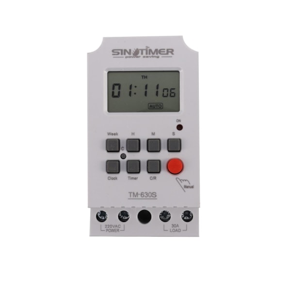 Sinotimer Tm630s-2 220v Seconds Control Timer Switch Stor skjerm Digital Display Hot Pin Spenning O
