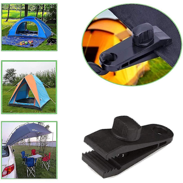 12 Stykker Presenningklips Multifunksjonelle Presenningklips Markiseklemme For Utendørstelt Camping Markise