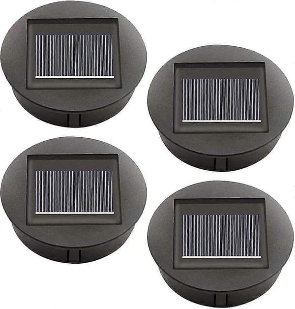 4-pakning solcelle erstatningslys med LED-pærer, solcelle taklampe erstatning, LED solcellepanel skjerm