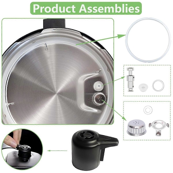 Tillbehör för Duo 5, 6 Qt och Duo Plus 6 Qt, Instant Pot Reservdelar Inkluderar Tätningsring, S