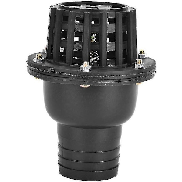 Vesiventtiili - Vesipumpun pohjaventtiili musta PVC matalapaineinen litteä takaiskuventtiili nestekoneelle (ulkohalkaisija 50mm pituus 135mm)vebtles