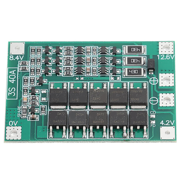 12V 40A Litium Batteribeskyttelseskort med nce Lading BMS PCB