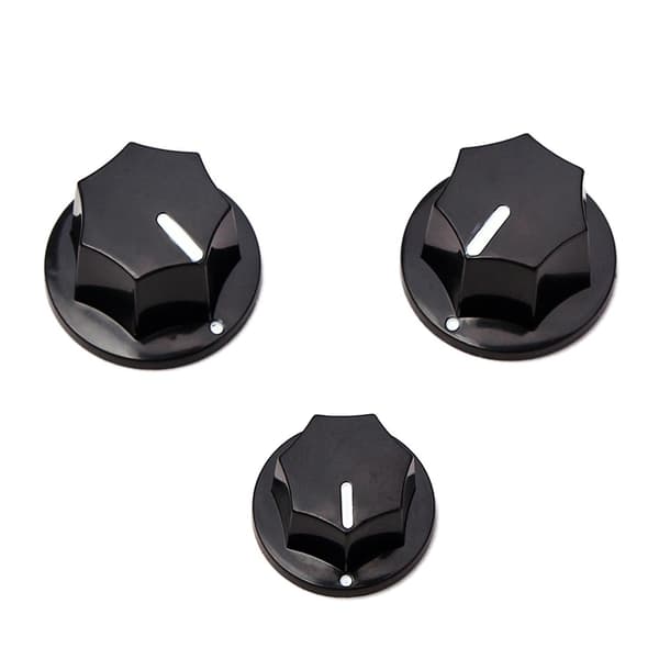 6x Elektrisk Gitarrbro Saddles Flat Set & 6st Kontrollknapp Volym Ljudkontrollknappar För Jazz