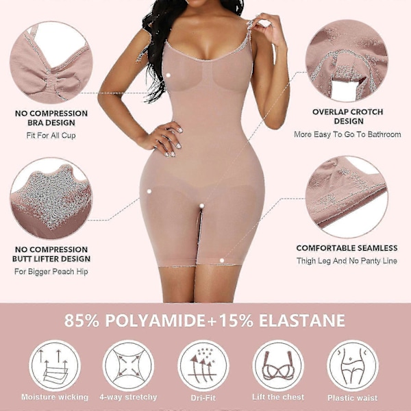 Hip Lift Sømløs Shapewear Kvinne Korsett Full Body Sling Motta Mage Kropp En-delt Undertøy