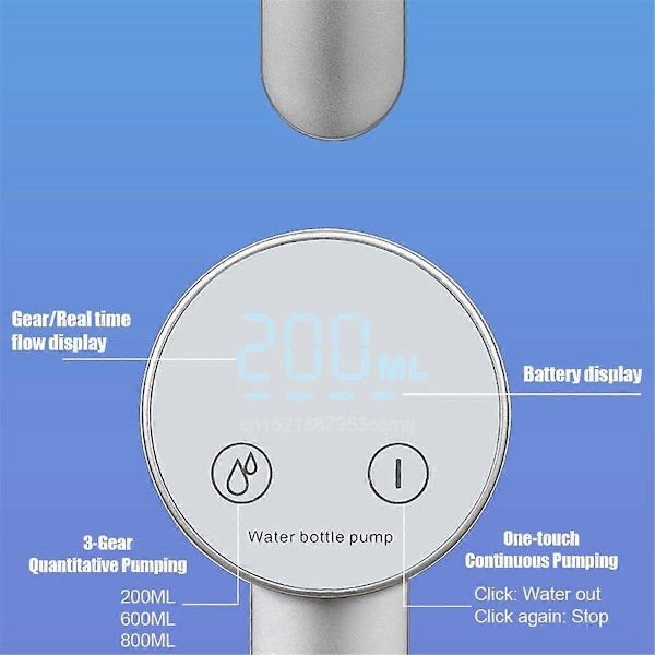 Elektrisk Vanddunk Pumpe Foldbar Automatisk Vanddispenser Genopladelig Bordplade Smart Drikkevandspumpe