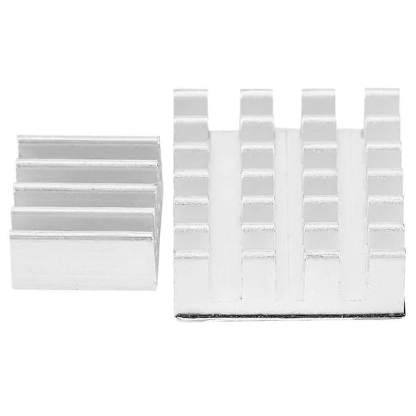10 sett store/små aluminiums kjøleribber for CPU med lim for Raspberry Pi 2/3/4B