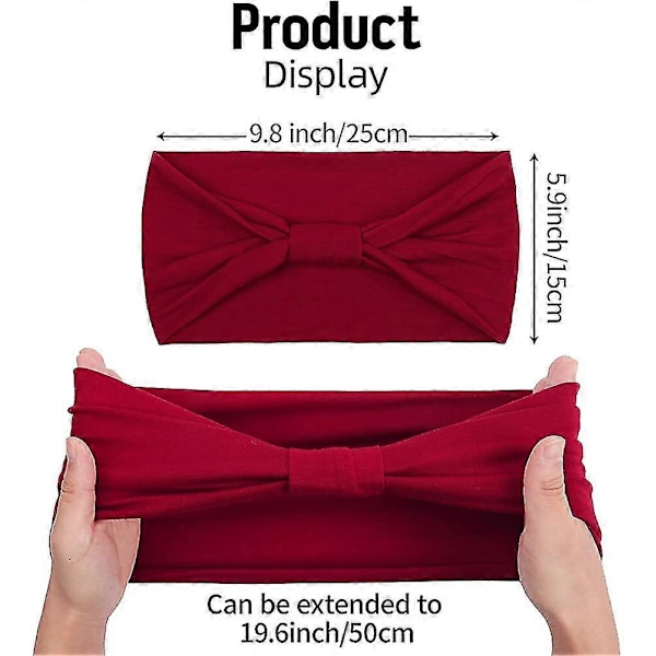 4-pack Hårband Dam Breda Hårband För Flickor Elastiska Löpning Yoga Hårinpackningar