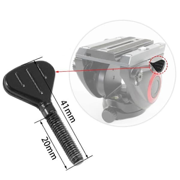 Hurtigudløserplade Låseskrue Egnet til Manfrotto MVH500AH Hydraulisk Pan/Tilt Panel Contro