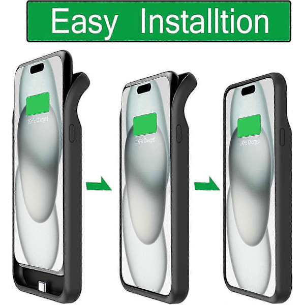 Batterifodral för iPhone 14 Pro Nyaste 6000mAh Slim Laddningsbart Portabelt Laddningsfodral Kompatibelt med iPhone 13 Pro Förlängt Batteripaket Skyddande Ch