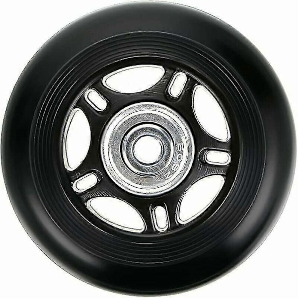 stk. kassehjul udskiftningshjul leje reparation til gaffelkasser 70 24 mm, sort-Yvan