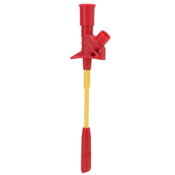Testhage Multimeter Mini Grabber Rustfri Stål Probe til Bilreparation 4mm Socket J.30019Red