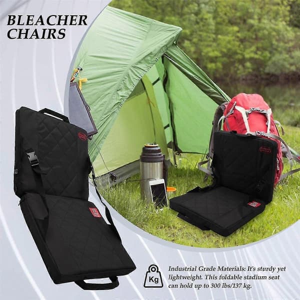 Foldbare Bleachersstoler, Oppvarmede Stadionseter, Perlebomulls Polstring, Med Skulderstropper, Ingen Powerbank