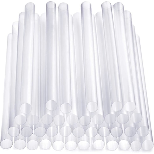 [100-pack] Genomskinliga Jumbo Smoothie-sugrör 210x11mm