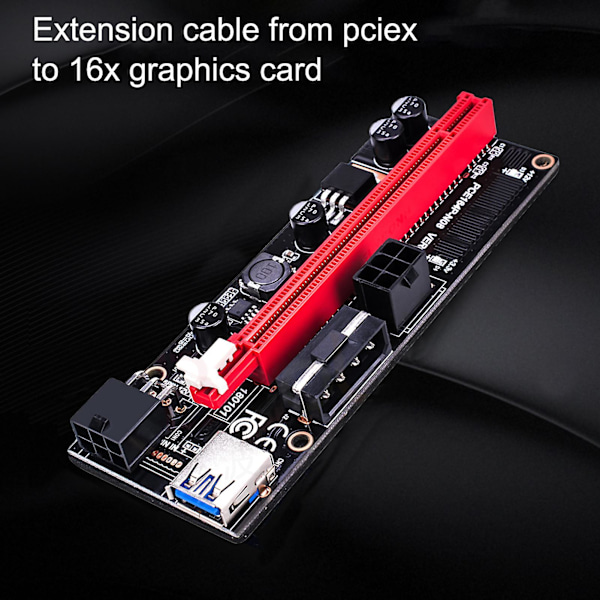 VER009S Bærbar USB 3.0 PCI-E 1X til 16X GPU Express Riserkort til Miner