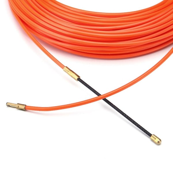 2 stk 4mm Orange Guide Enhet Nylon Elektrisk Kabel Trekkere Kanal Slange Rodder Fiskebånd Tråd, 5