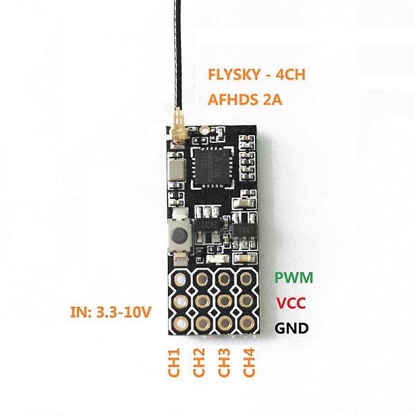 Fs2a 4ch Afhds 2a Mini Yhteensopiva Vastaanotin Pwm-lähtö I6 I6x I6s Lähettimelle