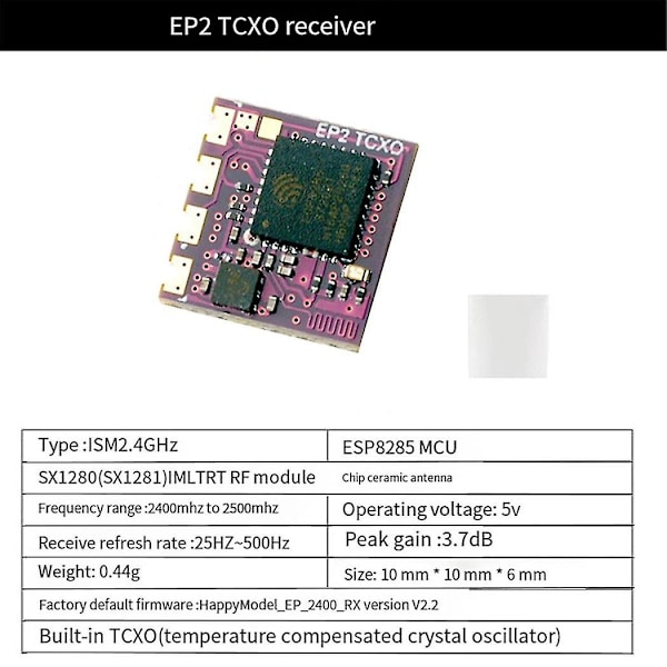 Til Ep2 Tcxo Modtager 2.4ghz Esp8285 Elrs Mini Fpv Racing Drone Modtager 25hz-500hz Ep2 Tcxo