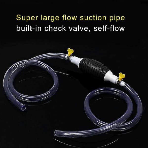 Manuell Bilbränslepump 2m Högflödes Siphon Handpump Bränsleöverföring För Bensin Bensin Vatten