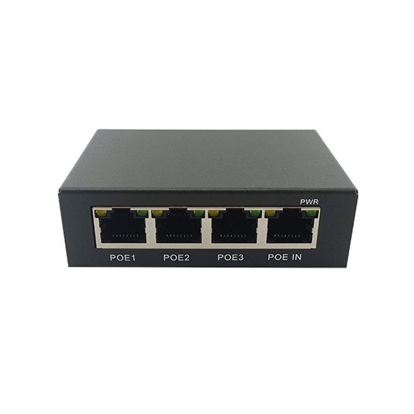 4 Port Gigabit POE Extender 100/1000M Network Switch Extender IEEE802.3Af/At Plug&Play til PoE Swit