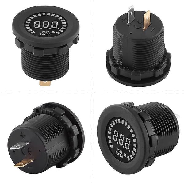 DC 24V Universal Digital LED Panel Voltmeter Spændingsdisplay Voltmeter Til Bil Motorcykel ATV