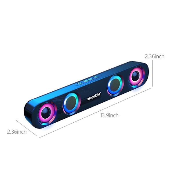Färgglad Ljud Subwoofer Hög Effekt Hemmabio Skrivbord Trådlös Lång Dubbel Högtalare Soundbar TV Karaoke Ljud