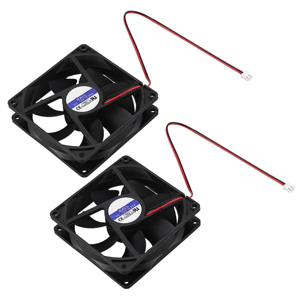2 stk. 92mm X 92mm X 25mm DC 12V 2-polet 65.01cfm Computerkabinet CPU Køleventilator