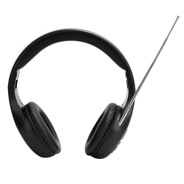 50?108MHZ FM Undervisningshörlurar Extern Antenn med Batterikapacitetsdisplay FM Headset