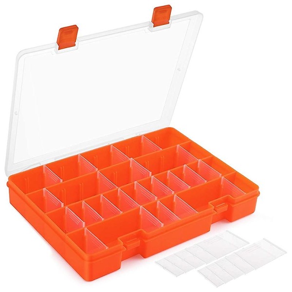 Plastic Organizer Box With Adjustable Dividers, 36 Grids Storage