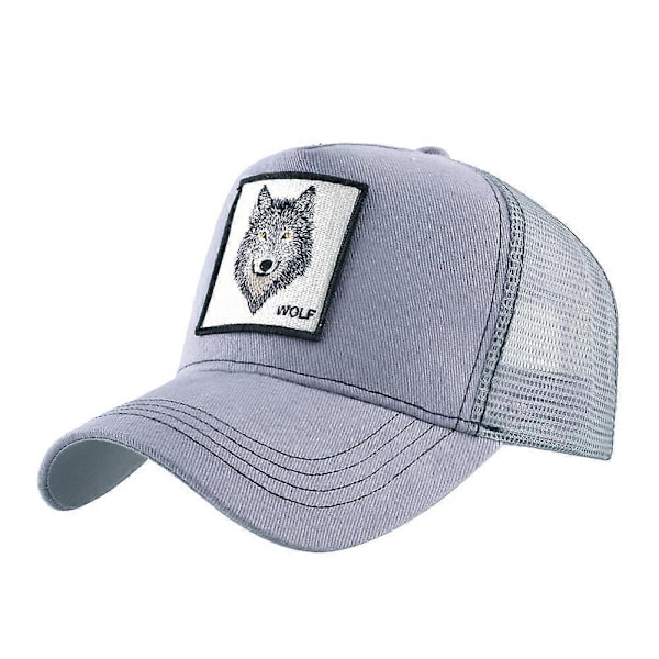 Trucker-hatt med dyrenett, snapback, firkantet lapp, unisex baseballcaps