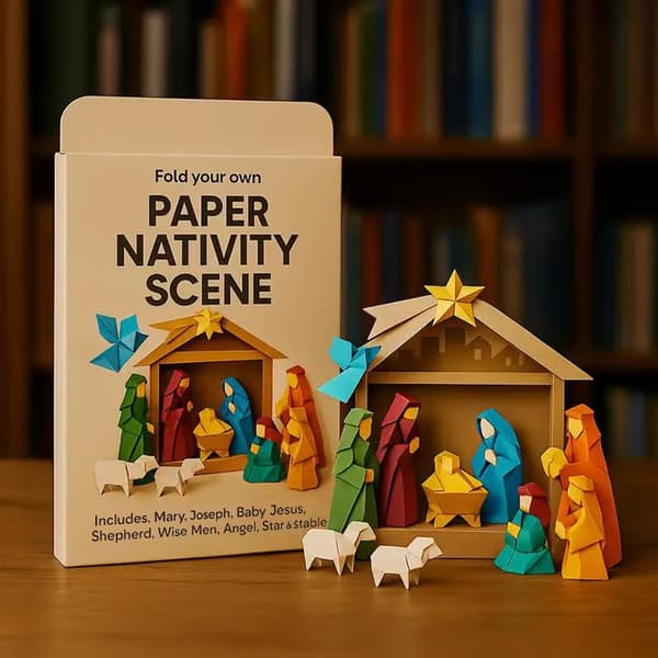 DIY Papperskrubba Julscen Dekoration DIY Origami Kit