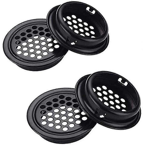6 stk Runde Ventilationsgitter Vent Mesh Skab Vents, 60mm Rustfrit Stål