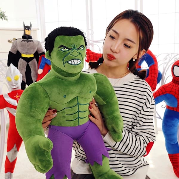 Avengers Plysj Kosedyr Hulk Pute - Supermyk Polyestermikrofiber, 45 cm