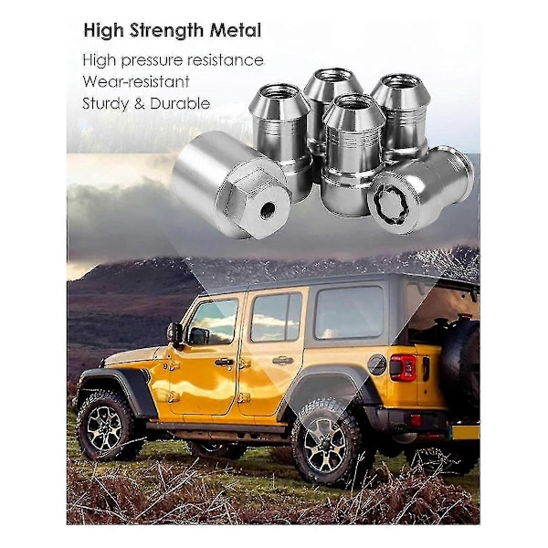 82215711 Hjulmutterlås Sats med Nyckel För Wrangler Jl 2018-2024 2020-2024