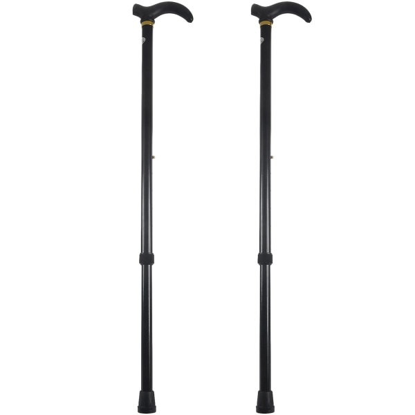 2x Aluminium Alloy Ultralight Walking Stick Adjustable Walking Cane For Elderly