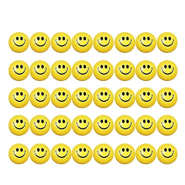 2,5 tommer smilende ansigts-stressbolde i bulk, glade smilende stressaflastningsbolde, mini sjove skumbolde til børn