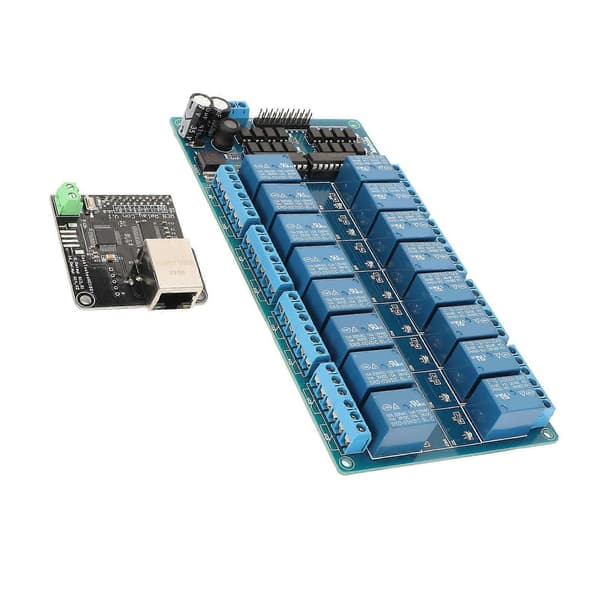 16 Kanal Relæmodul 5V Ethernet Controller Netværks Webserver 16 Kanal Relæmodul RJ45 Interface til Smart Home YEMMA