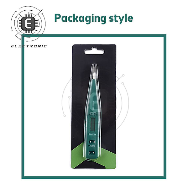 AC DC 12V-220V Spændingstester Pen LCD Digital AC/DC Spændingsdetektor Kontinuitets Spændingsdetektions Pen Induktansdetektor Sensor