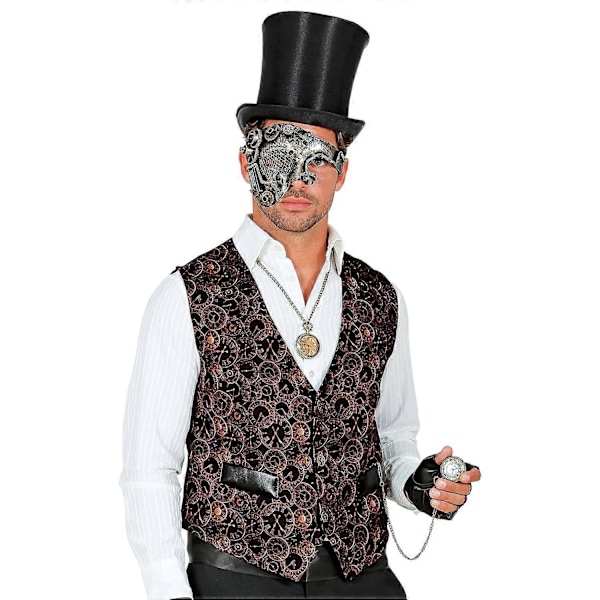 Mekanisk lommeur med kæde, retro, steampunk, tilbehør til karneval, temafester og meget mere.