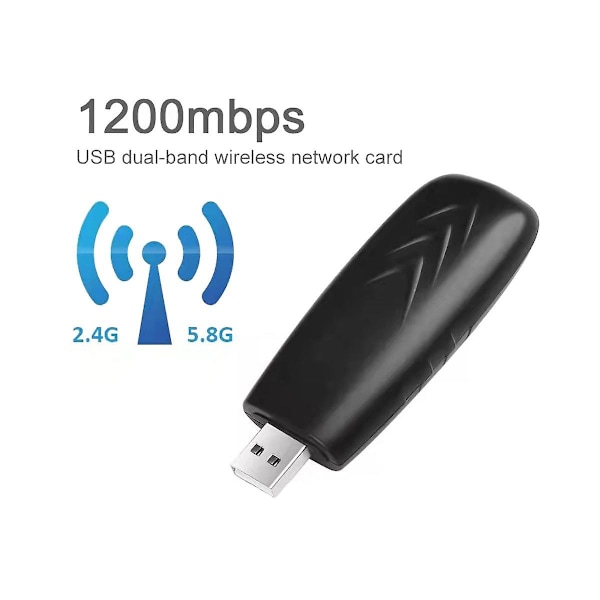 Langaton Wifi-toistinreititin 1200mbps Usb Langaton Verkkokortti 11ac Wifi-sovitin Dual Band Wifi N