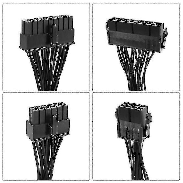 Emolevyn virranmuunnin kaapeli 24pin - 18pin, 8pin - 12pin, tukee ATX-virtalähdettä, sopii z440 z640