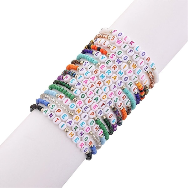 16pcs Diy Eras Bracelets 1989 Reputation Friendship Bracelets For Eras Music For Lover Music Fans F