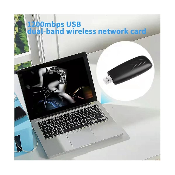 Langaton Wifi-toistinreititin 1200mbps Usb Langaton Verkkokortti 11ac Wifi-sovitin Dual Band Wifi N