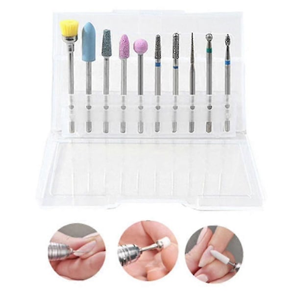 Diamant Nagelborr Set För Akryl Nagel Professionell Nagelbandsborr Manikyr Pedikyr För Hem Salong Spa