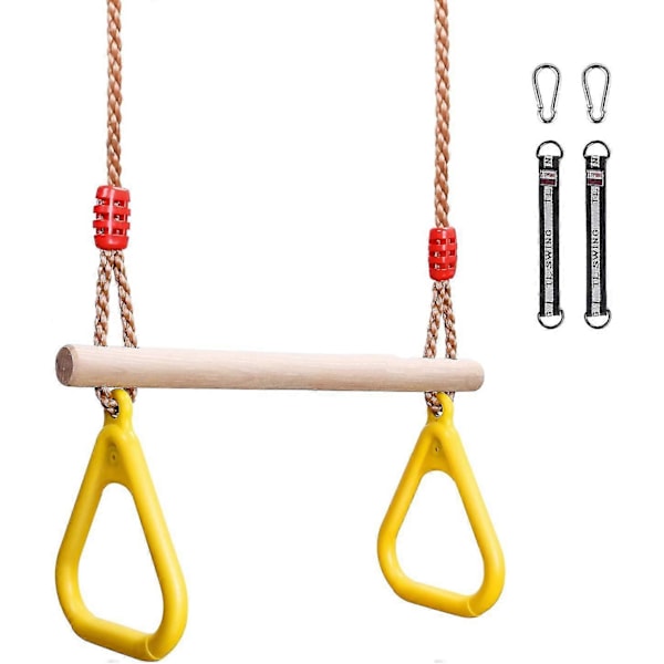 Trapezbåge med Gymnastikringar för Klätterställning, Barn