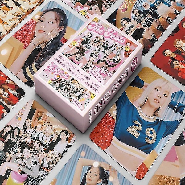 55 kpl/setti Kpop Twice Itzy Mamamoo Red Velvet Aespa Iu Lisa Ive Lomo -kortteja Uusi valokuva-albumi The Feels Korkealaatuinen valokuvakortti