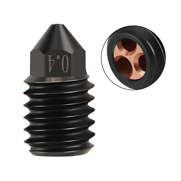 3 st Klon Cht Munstycke 0,4 mm Cht Härdat Stål Högflödes Extrudermunstycken För Uppgraderad Hotend P1p X