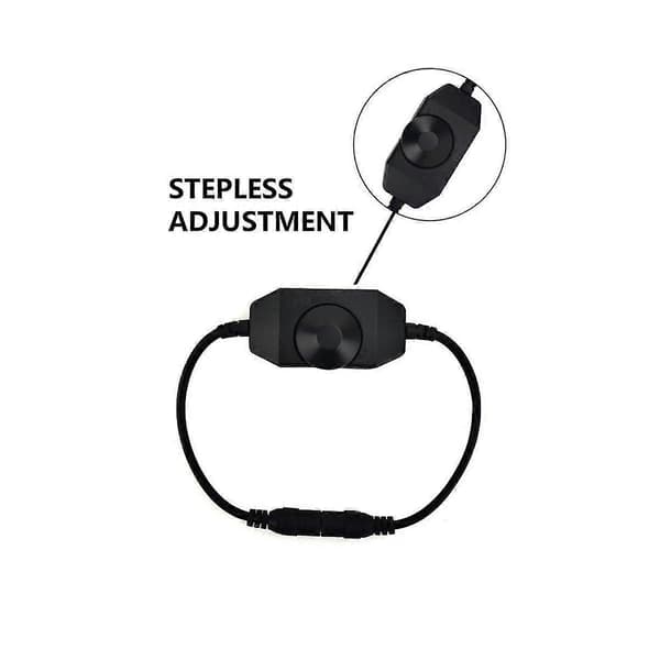 3 stk. DC12v-24v Lysdimmerbryter 2A PWM Dimmerkontroller Inline Dimmerbryter For LED Svart