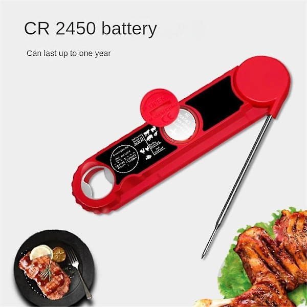 Kötttermometer Digital Direktavläsning Kötttermometer För Grillmatlagning För Kök Utomhus, Bbq, Kalkon, Godis, Nötkött